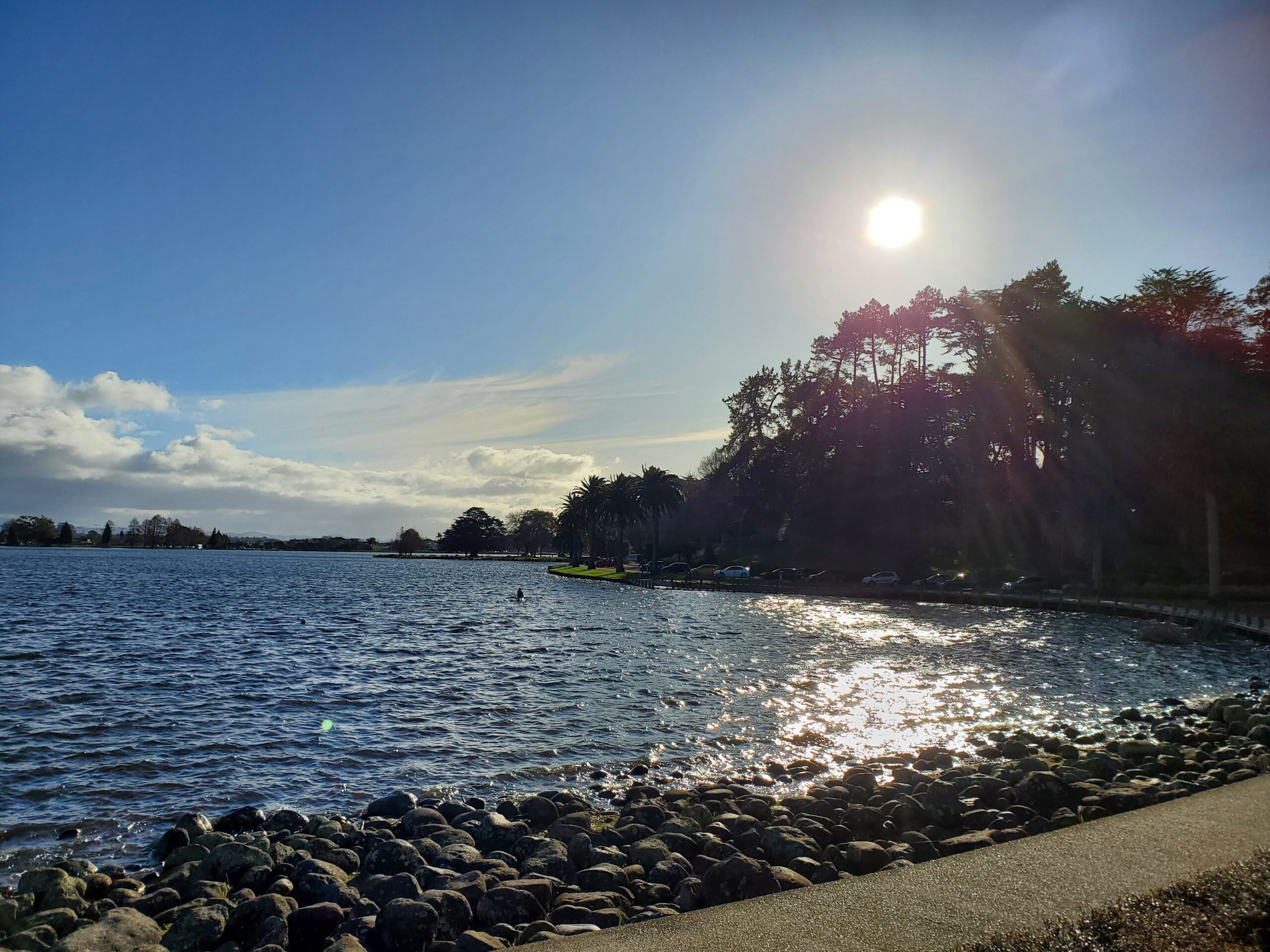 Looking down the lake at the Lake Domain area